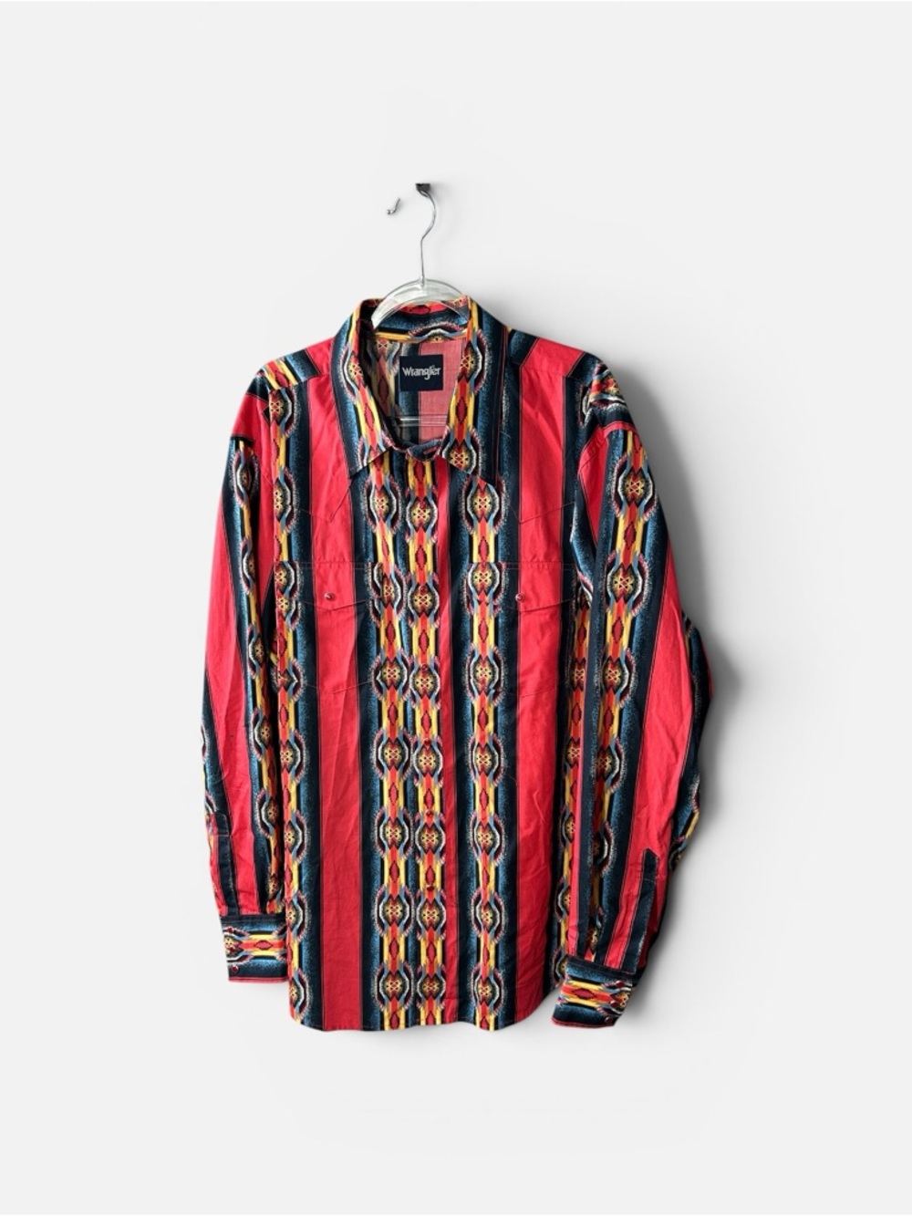 Wrangler Checotah Western Pearl Snap Brushpopper Native American Style XXL